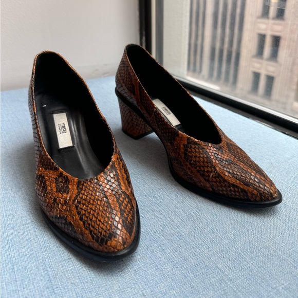 Miista Bernadette Citrine Snake Leather Mid-heels - Picture 6 of 7